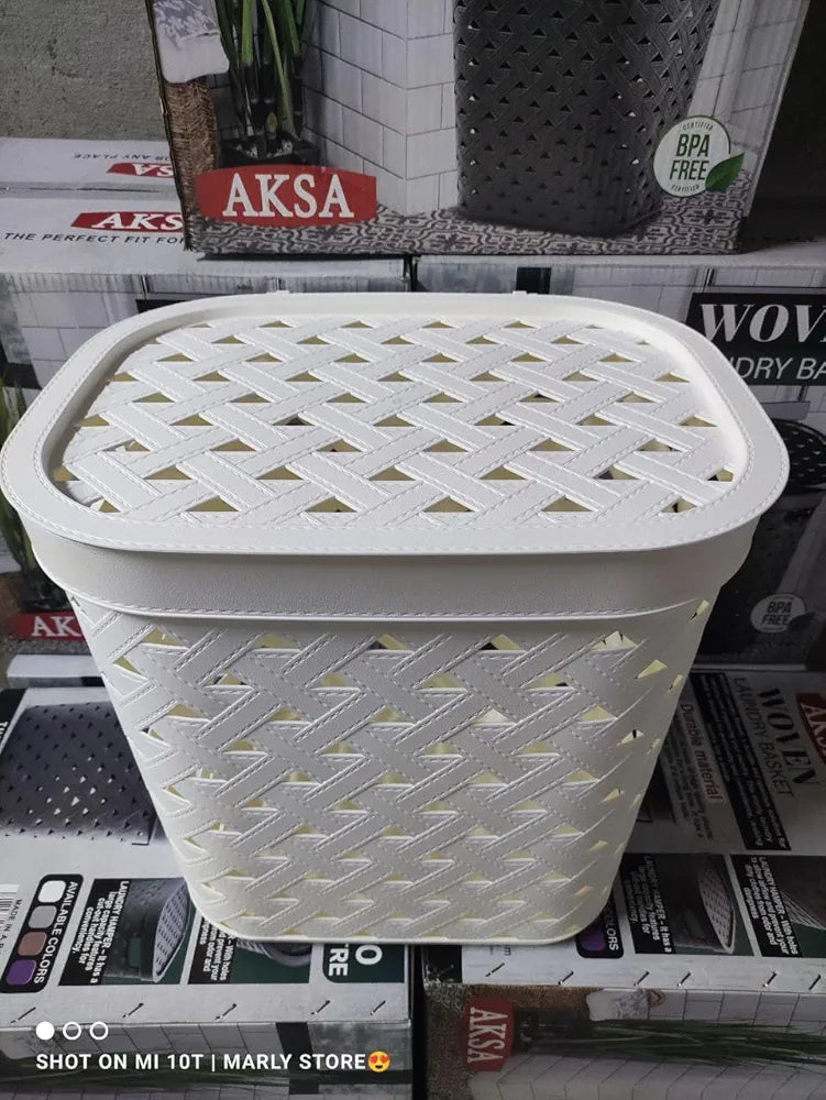 Laundry basket, Woven, 50 liters, Exa