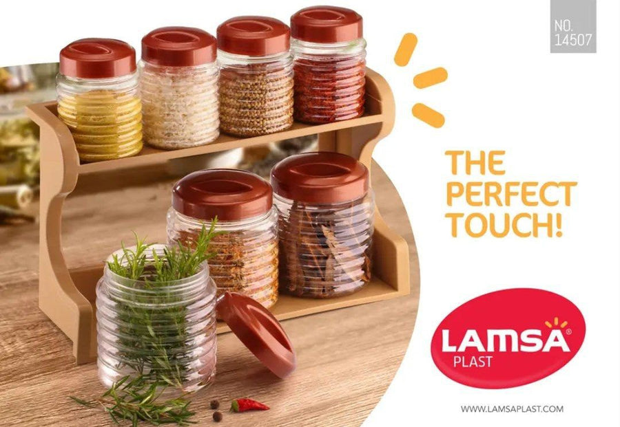 7-piece spice jar set