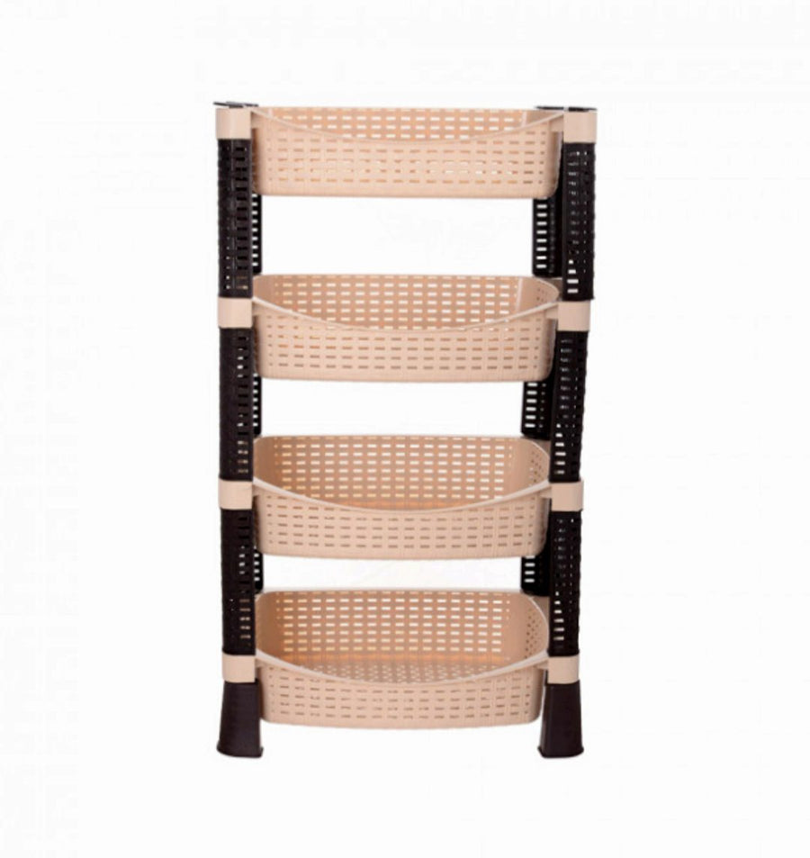 National Rattan 4-Tier Trolley