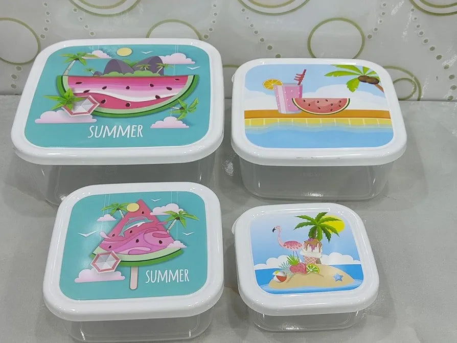Rooca 4-Piece Square Refrigerator Set
