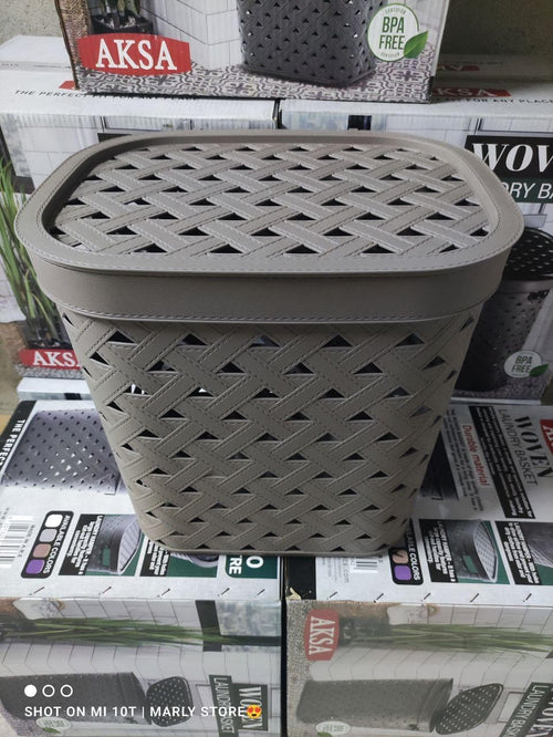 Laundry basket, Woven, 50 liters, Exa