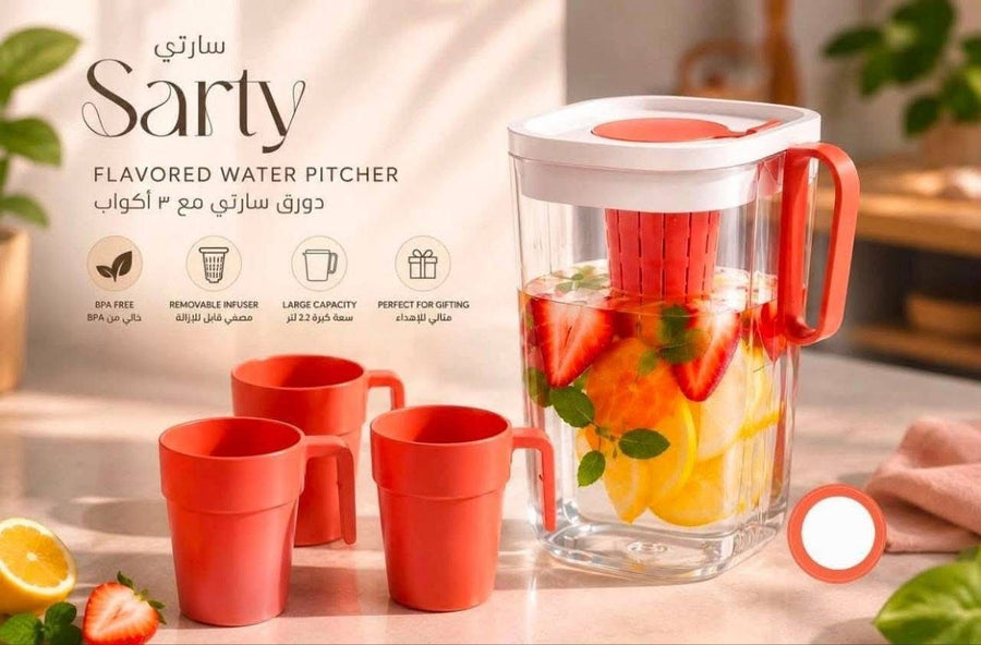 دورق عصير سارتي+اكواب