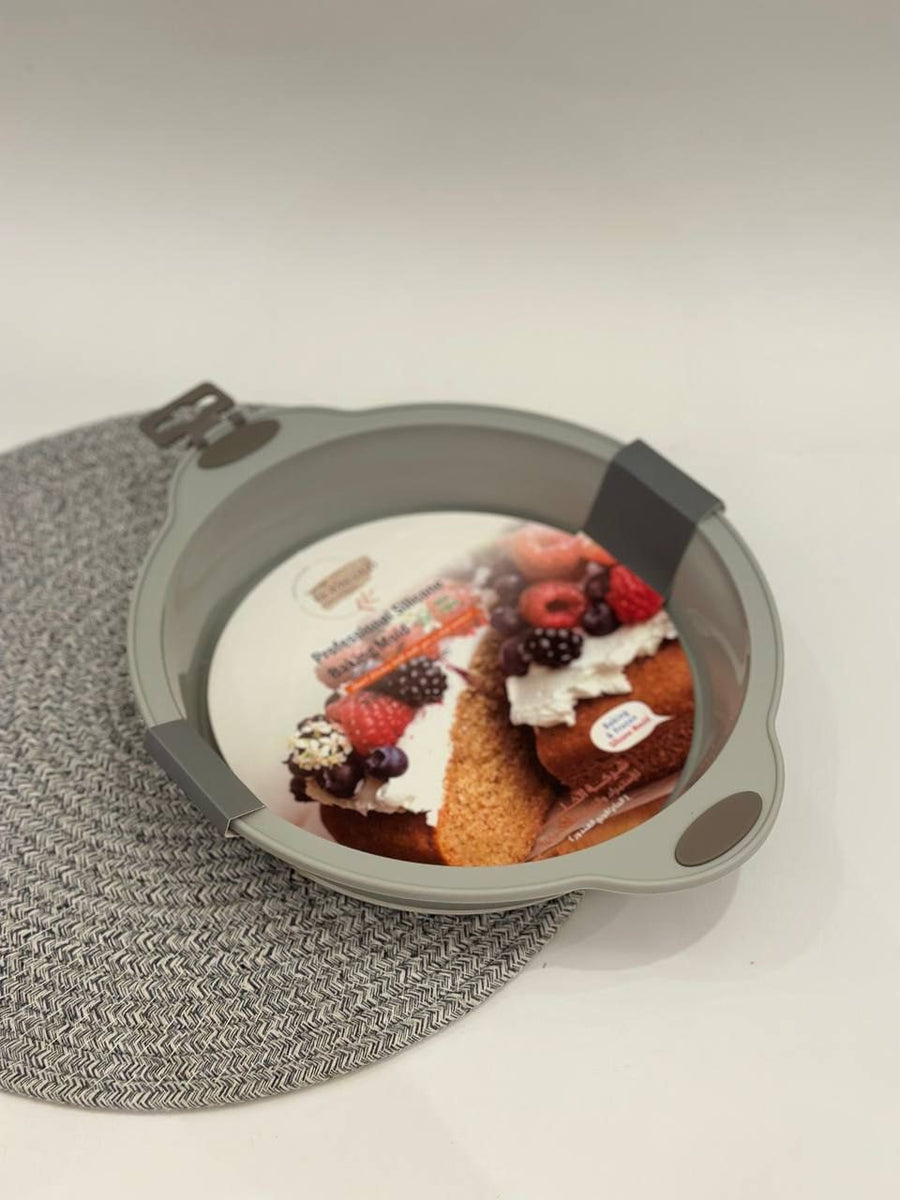 Round flat silicone cake mould