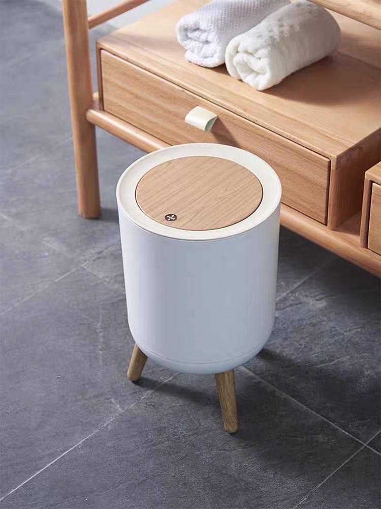 Round touch waste bin