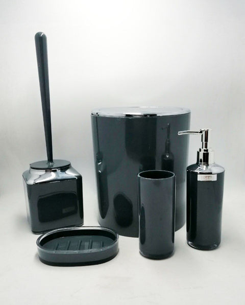5-piece chrome bathroom set