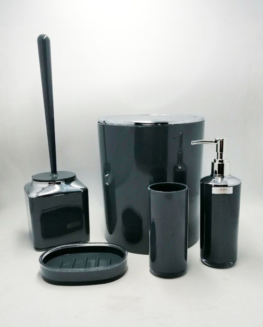 5-piece chrome bathroom set