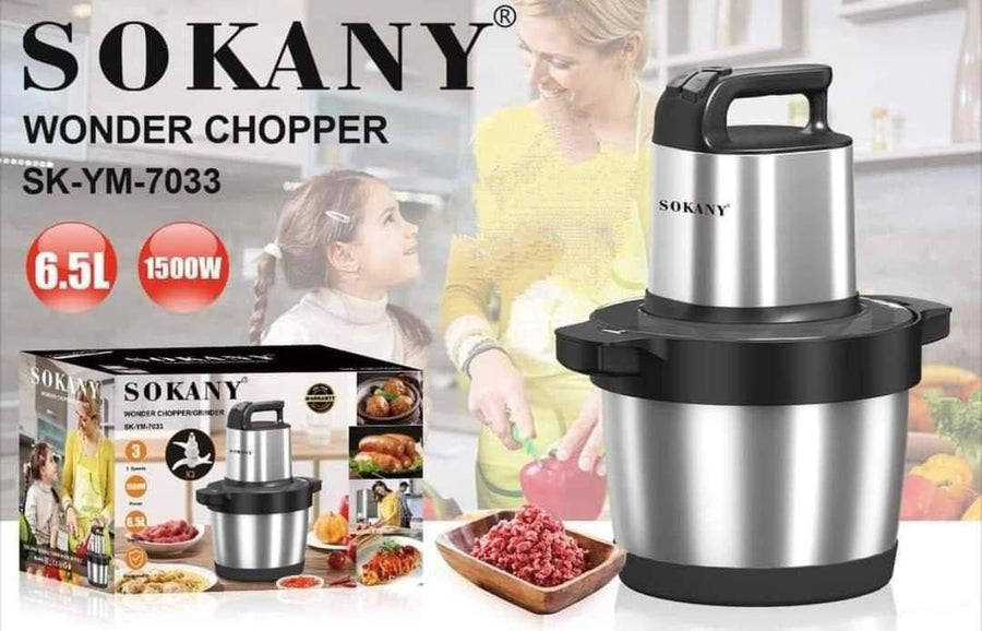 Sokany Food Processor 6.5L Model SK-7033