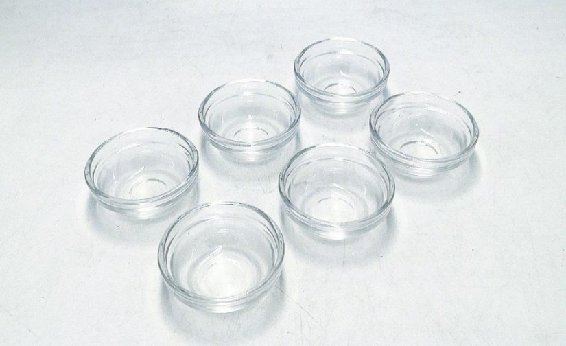 بولة صوص زجاج مدور 6 قطع - Image 2