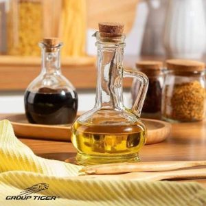 زجاجه زيت بغطاء فل