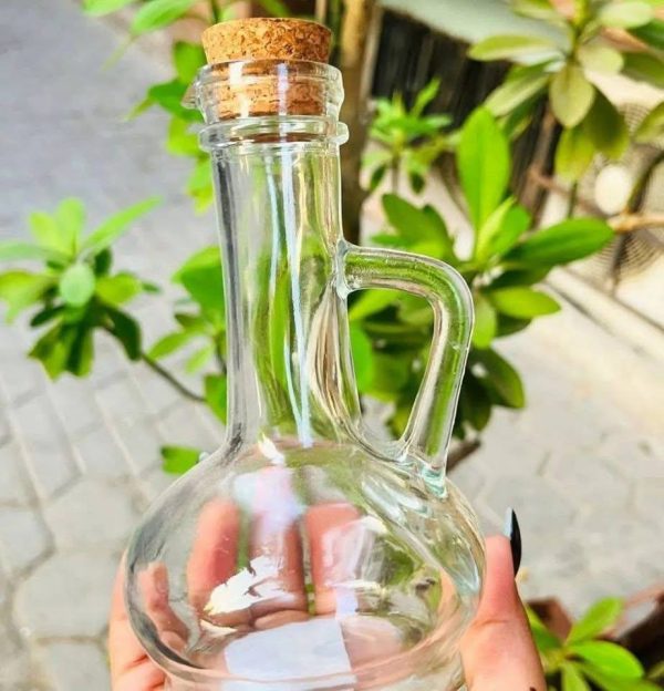 ⁦زجاجه زيت بغطاء فل⁩ - الصورة ⁦3⁩