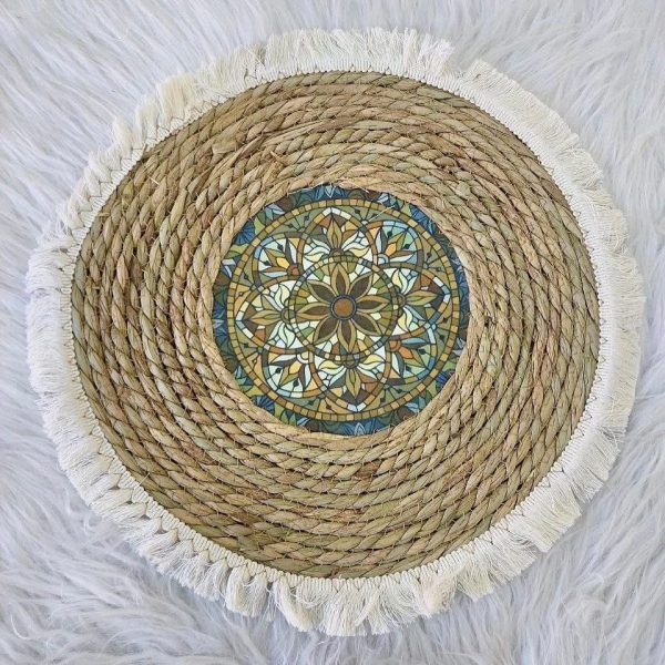 ⁦كوستر خوص حرف شراشيب⁩ - الصورة ⁦3⁩