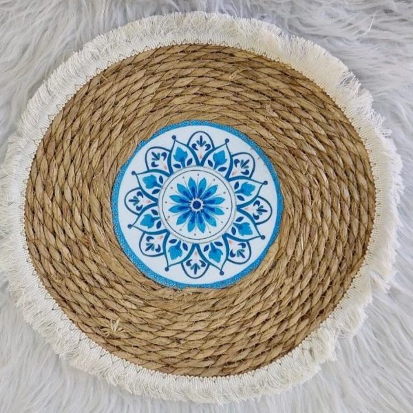⁦كوستر خوص حرف شراشيب⁩ - الصورة ⁦2⁩