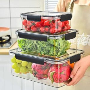 طقم علب تلاجه اكريلك 3*1