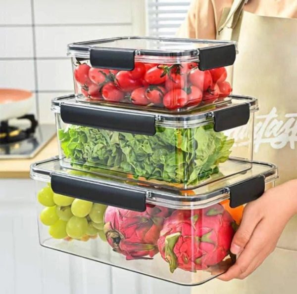 طقم علب تلاجه اكريلك 3*1
