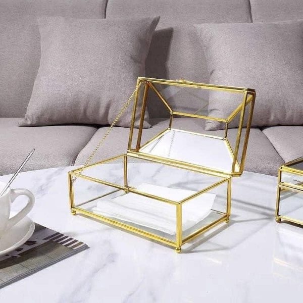 ⁦علبه مناديل زجاج شفافه⁩ - الصورة ⁦2⁩
