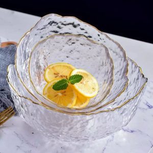 طقم بولات زجاج حرف جولد _ 3 قطع