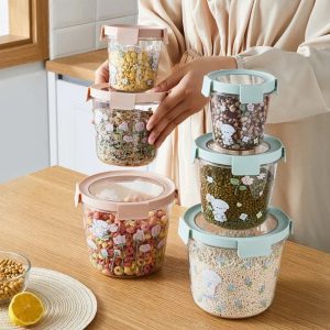 طقم علب حفظ بقوليات اكريلك 3*1 _ مرسوم