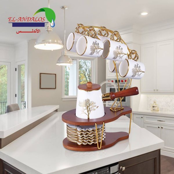 طقم قهوه بالكنكه  علي حامل الأندلس