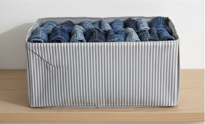 بوكس منظم ملابس مخطط