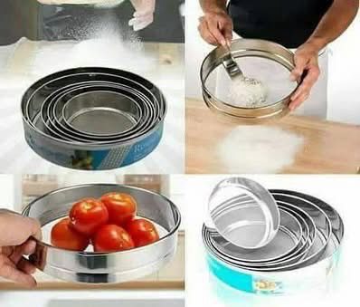 طقم منخل استيل _ 6قطع