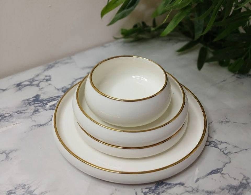 طقم عشا بورسلين _ 24 قطعه